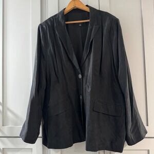 J. Crew Womens Blazer‎ Jacket Size 18 Black Career Business Office Professional